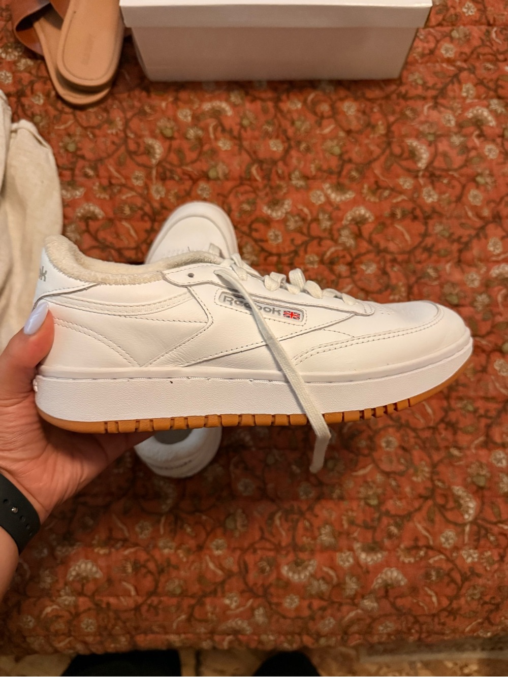 Reebok White Leather Sneakers